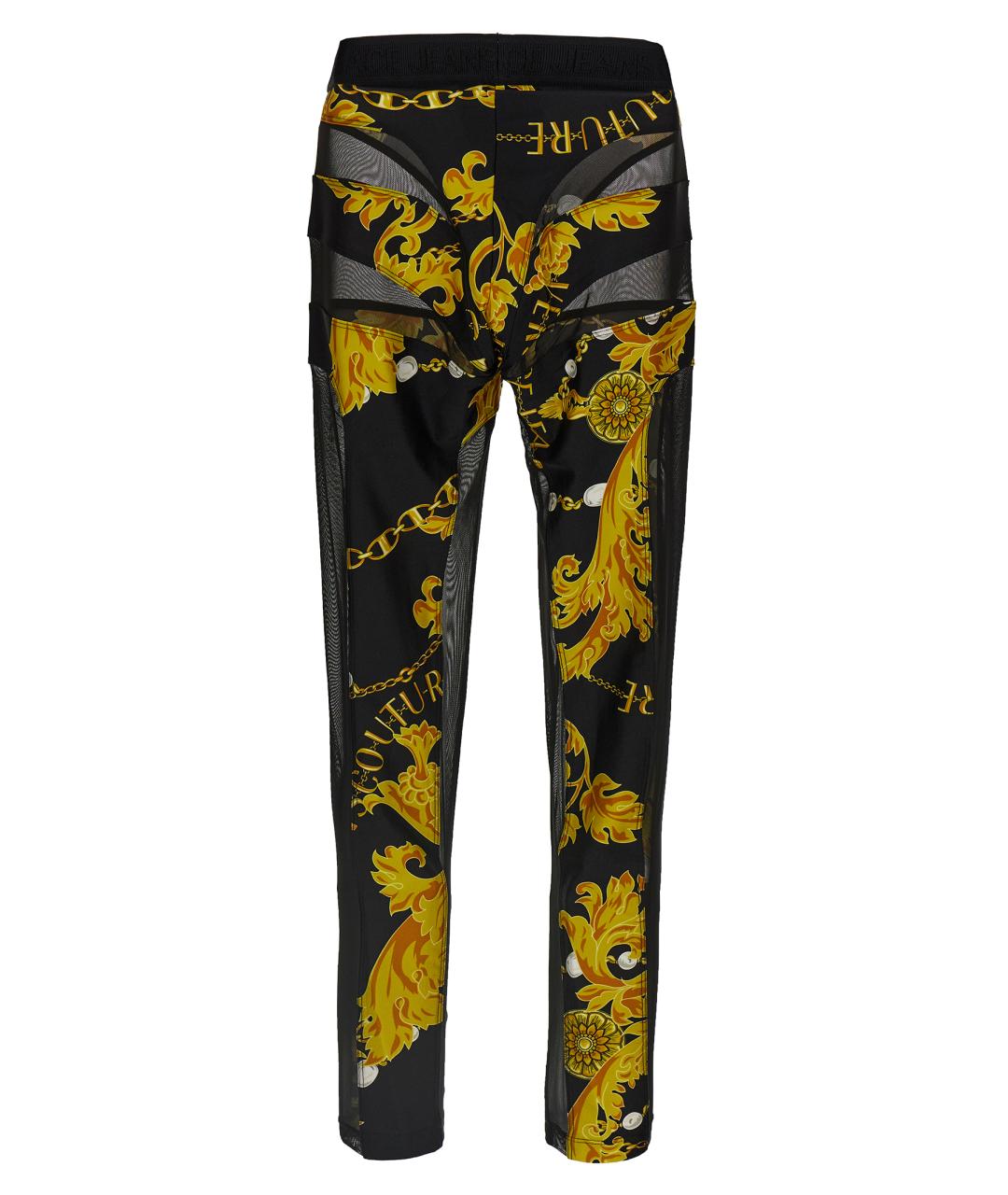 VERSACE JEANS COUTURE Черные полиамидовые леггинсы и велосипедки, фото 2