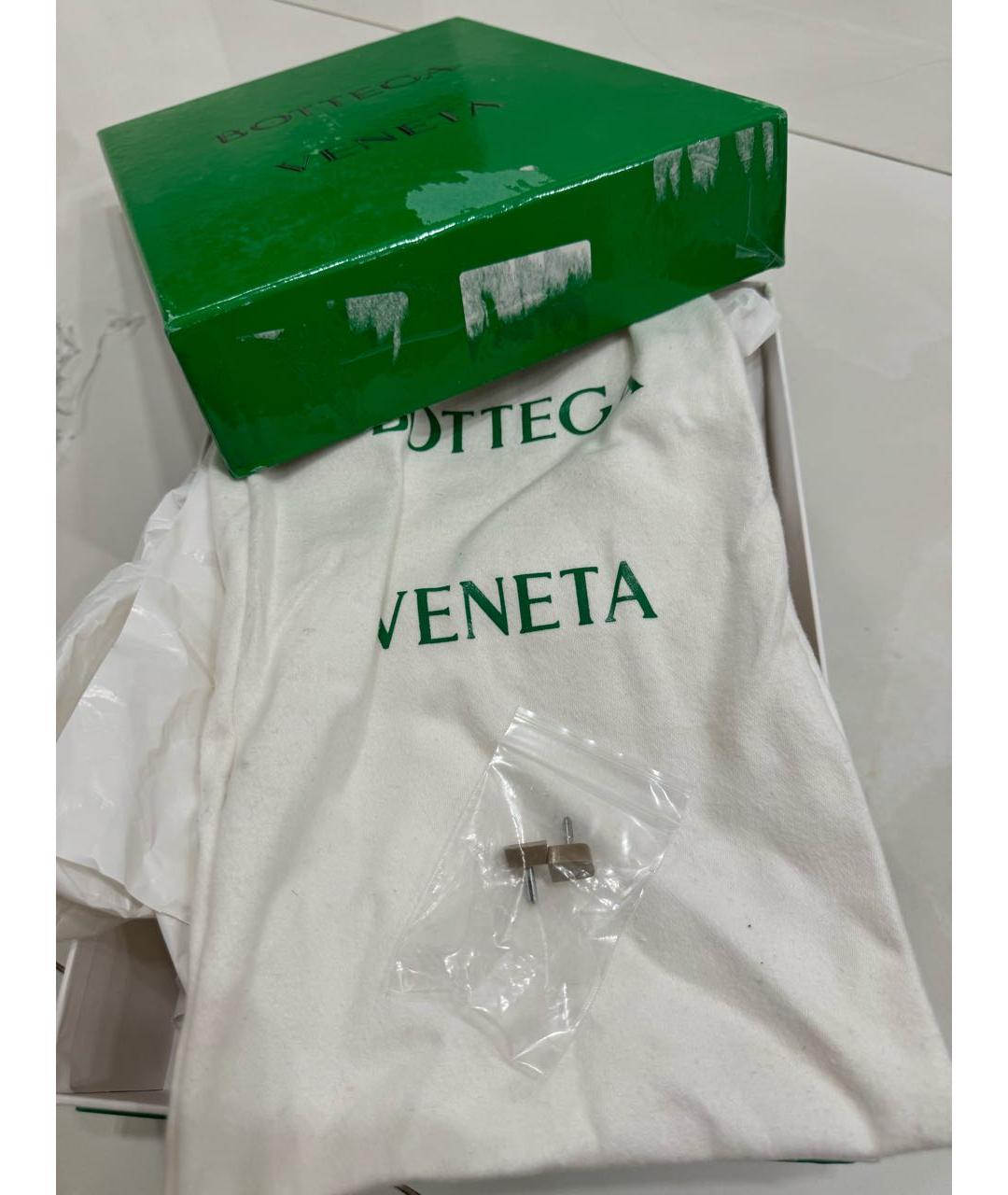 BOTTEGA VENETA Бирюзовые кожаные мюли, фото 8