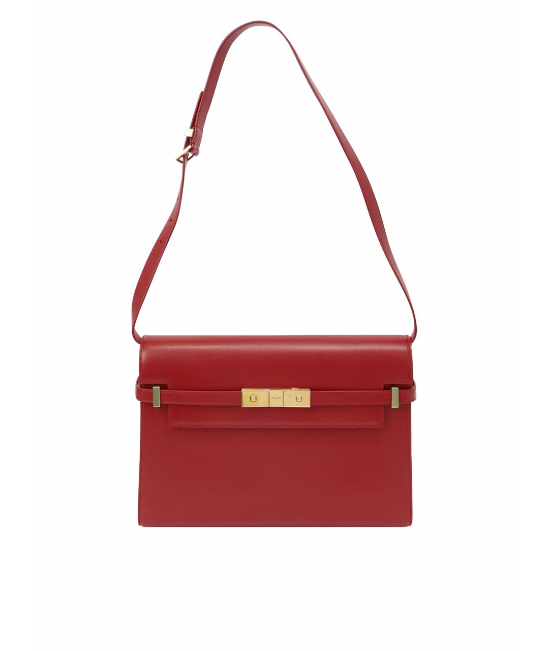 SAINT LAURENT Красная кожаная сумка через плечо, фото 1