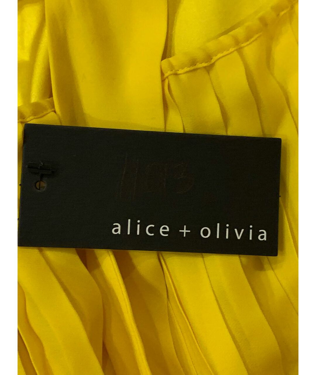 ALICE+OLIVIA Желтое шелковое повседневное платье, фото 4