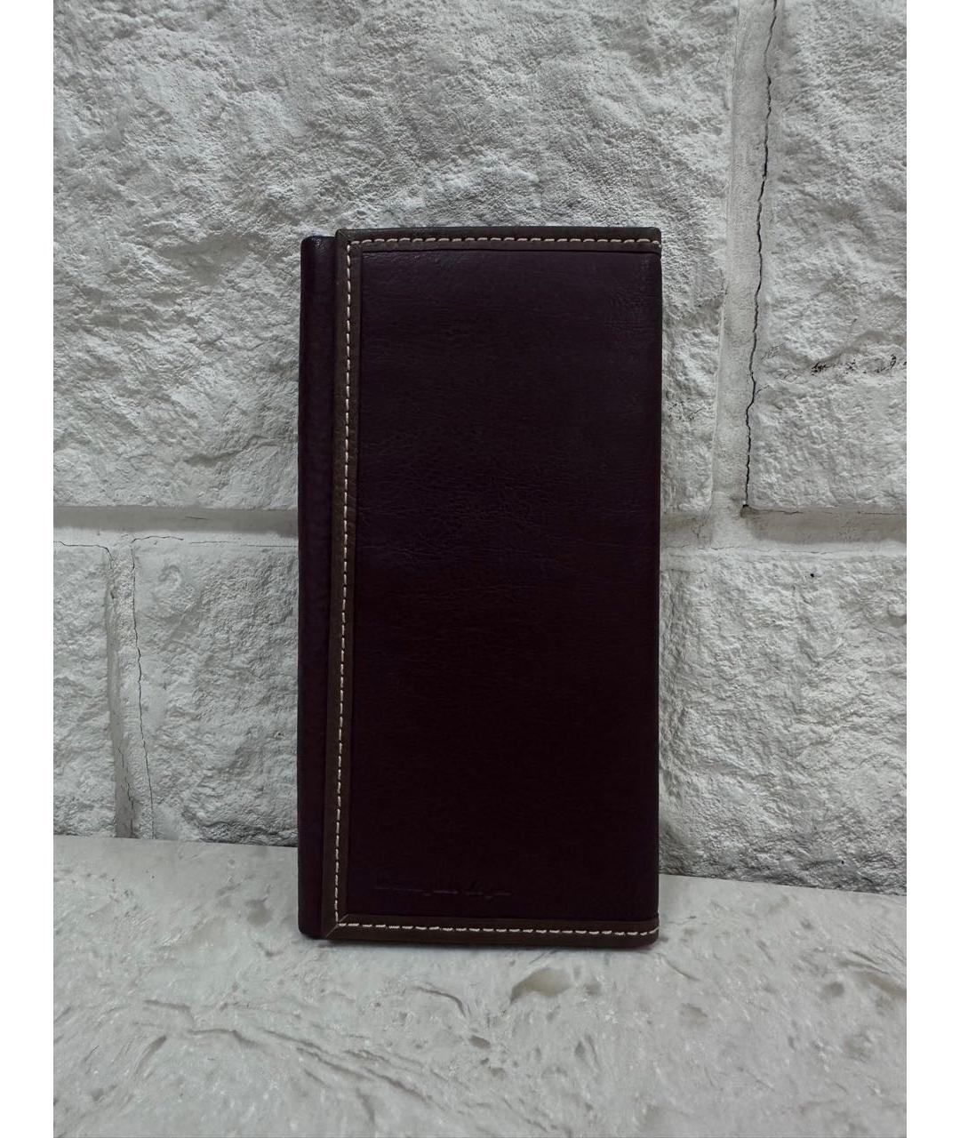 ERMENEGILDO ZEGNA XXX Коричневый кожаный кошелек, фото 7