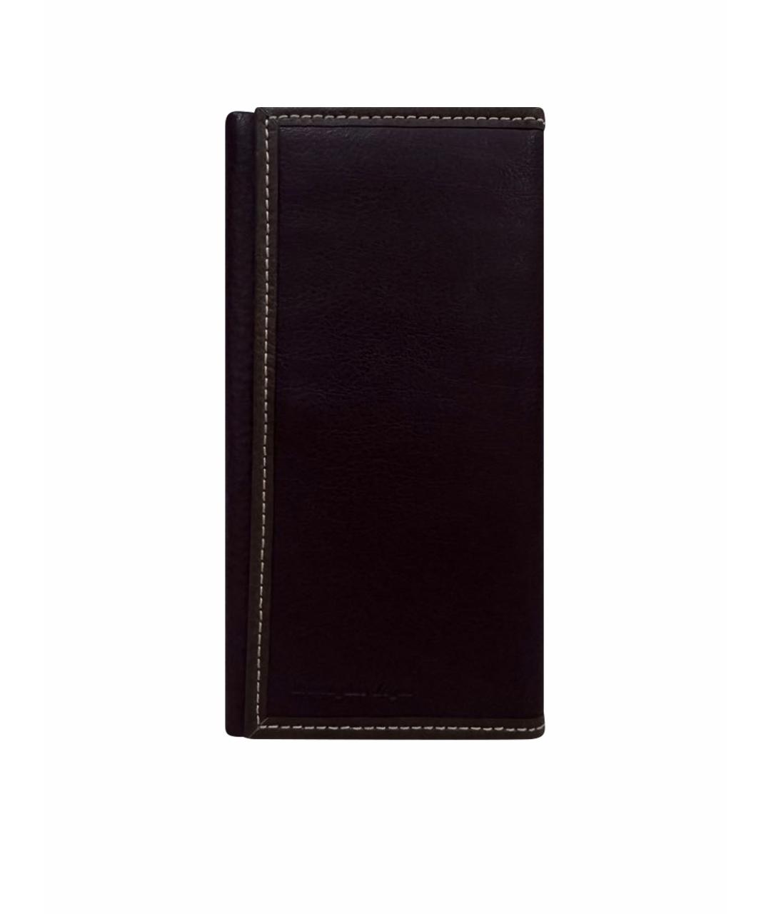 ERMENEGILDO ZEGNA XXX Коричневый кожаный кошелек, фото 1