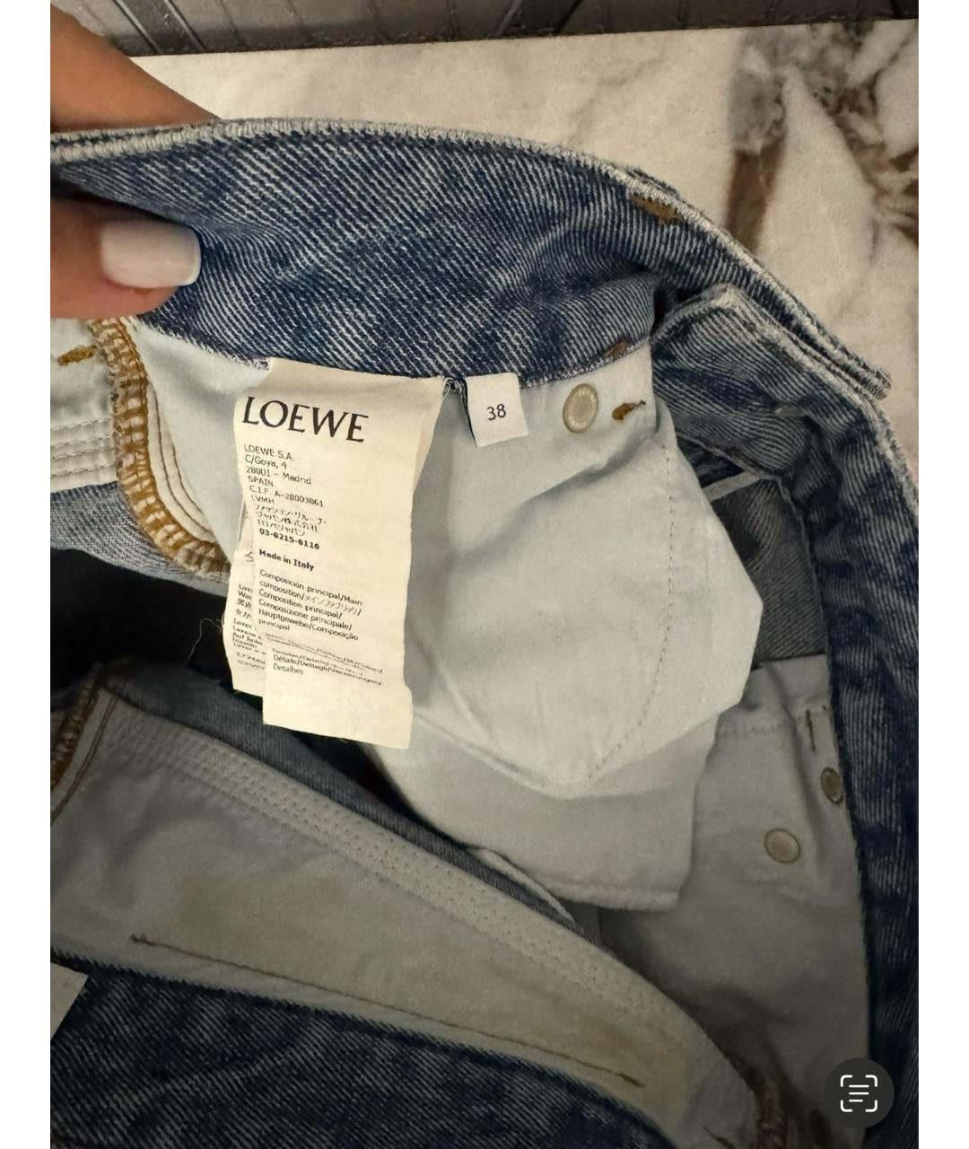 LOEWE Синие прямые джинсы, фото 3
