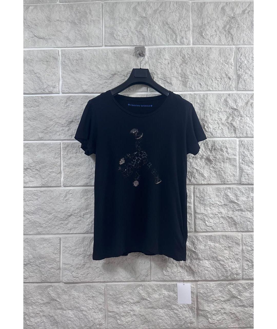 CHROME HEARTS Темно-синяя хлопковая футболка, фото 9