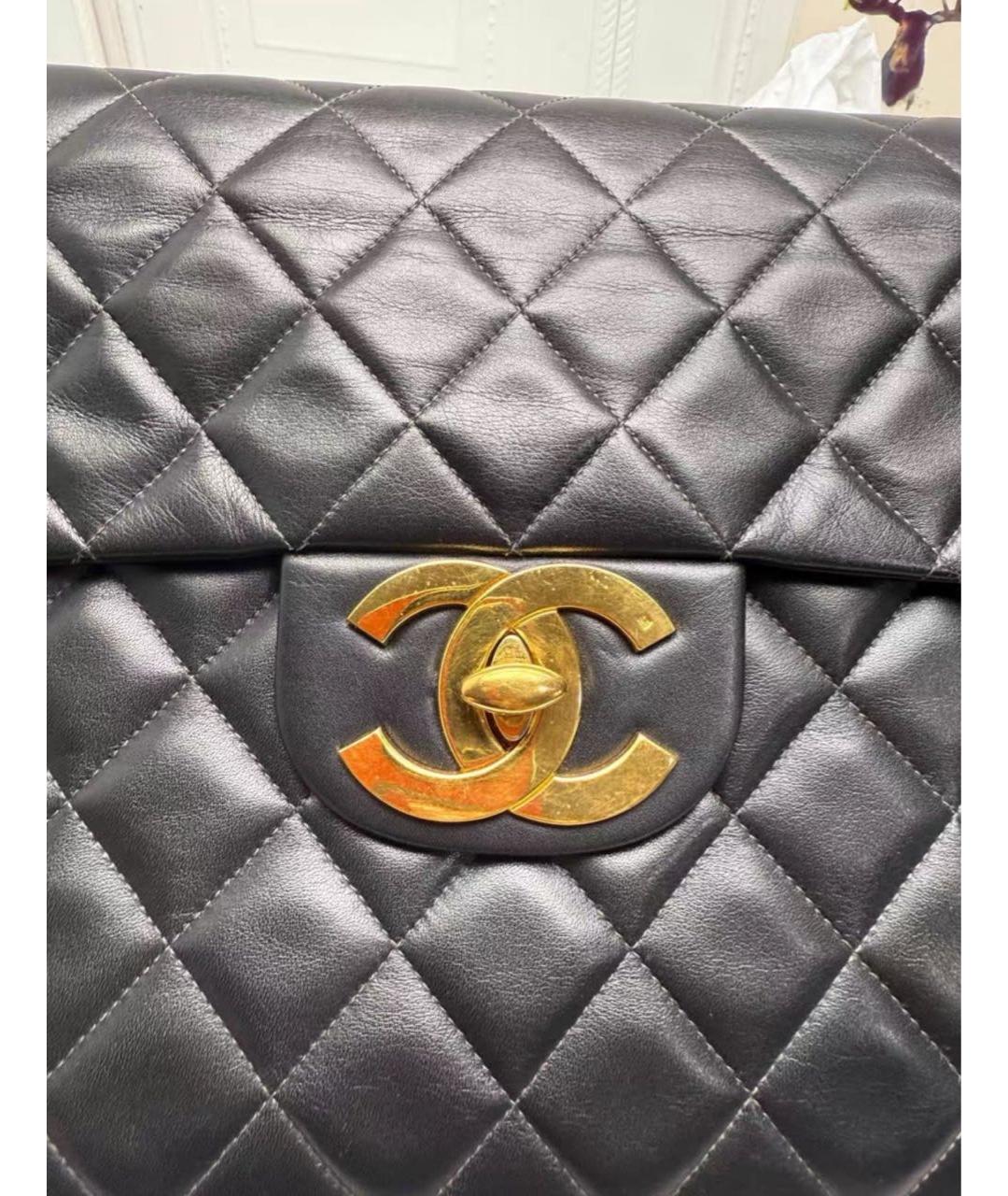 CHANEL Черная кожаная сумка через плечо, фото 6