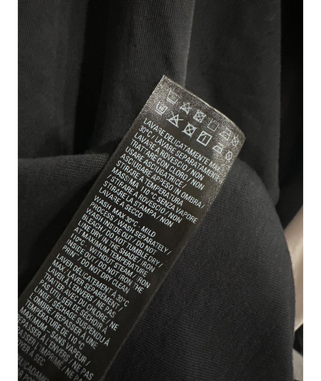 BALENCIAGA Черная хлопковая футболка, фото 6