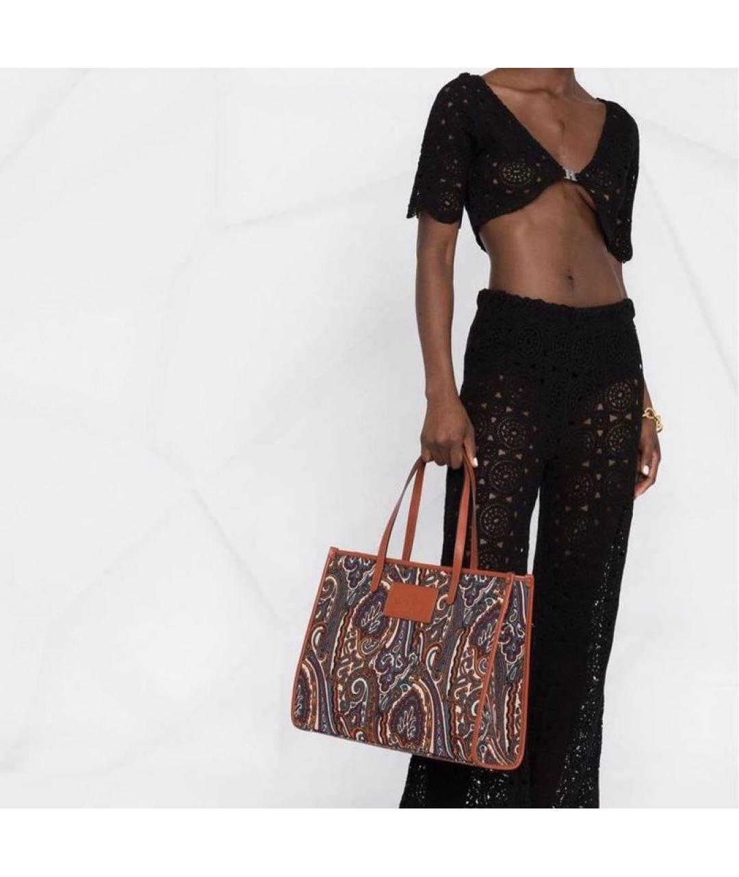 ETRO Мульти жаккардовая сумка тоут, фото 6