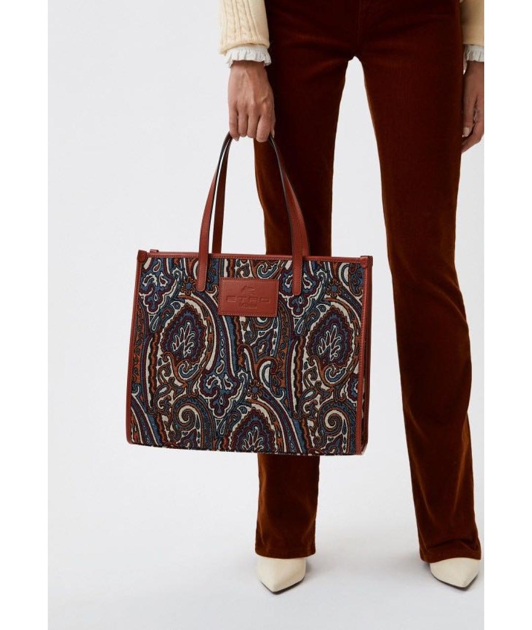ETRO Мульти жаккардовая сумка тоут, фото 7