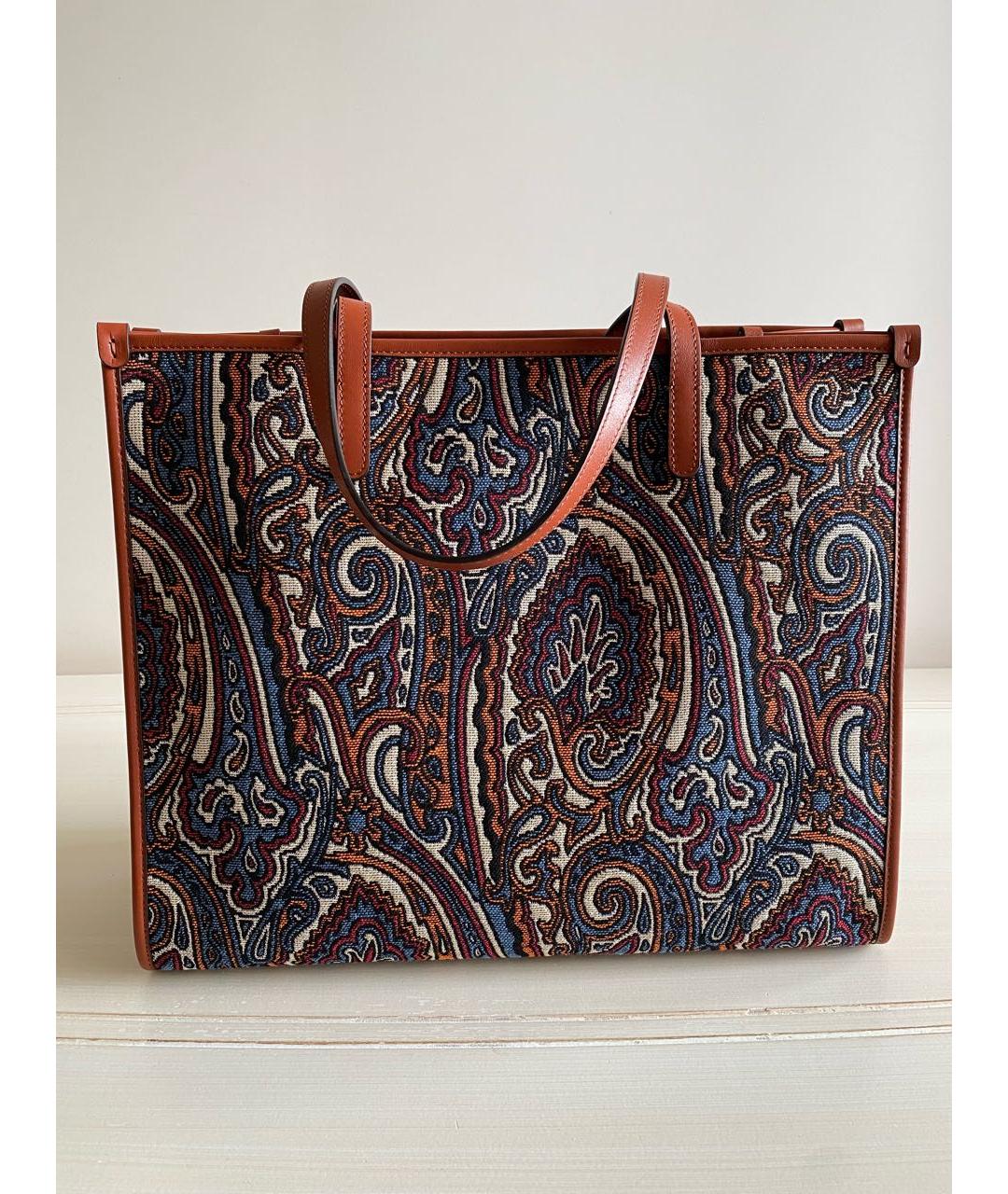 ETRO Мульти жаккардовая сумка тоут, фото 4