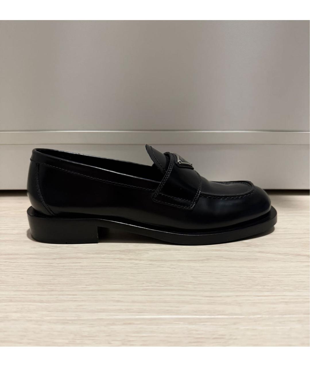 PRADA Черные кожаные лоферы, фото 9