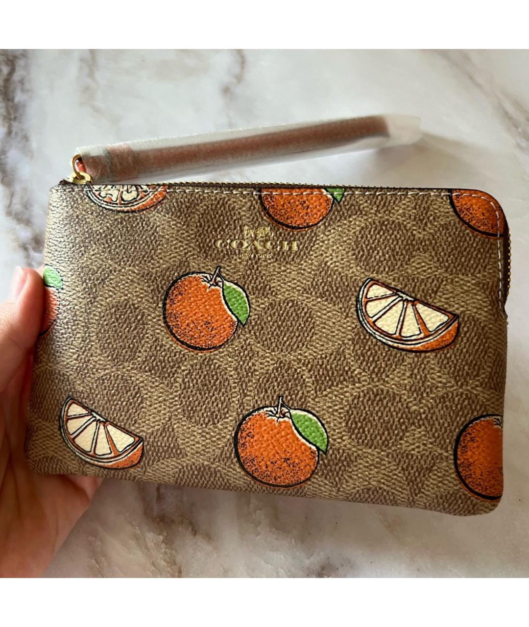 COACH Коричневый кожаный кошелек, фото 3