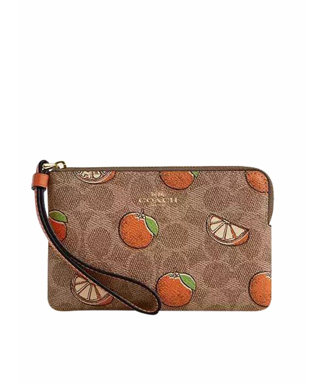 COACH Коричневый кожаный кошелек, фото 1