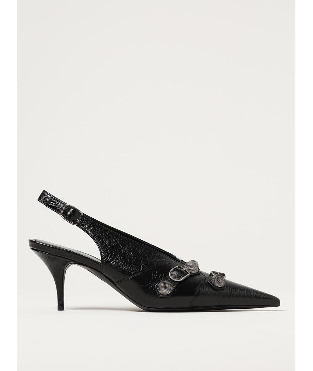 BALENCIAGA Черные кожаные туфли, фото 7