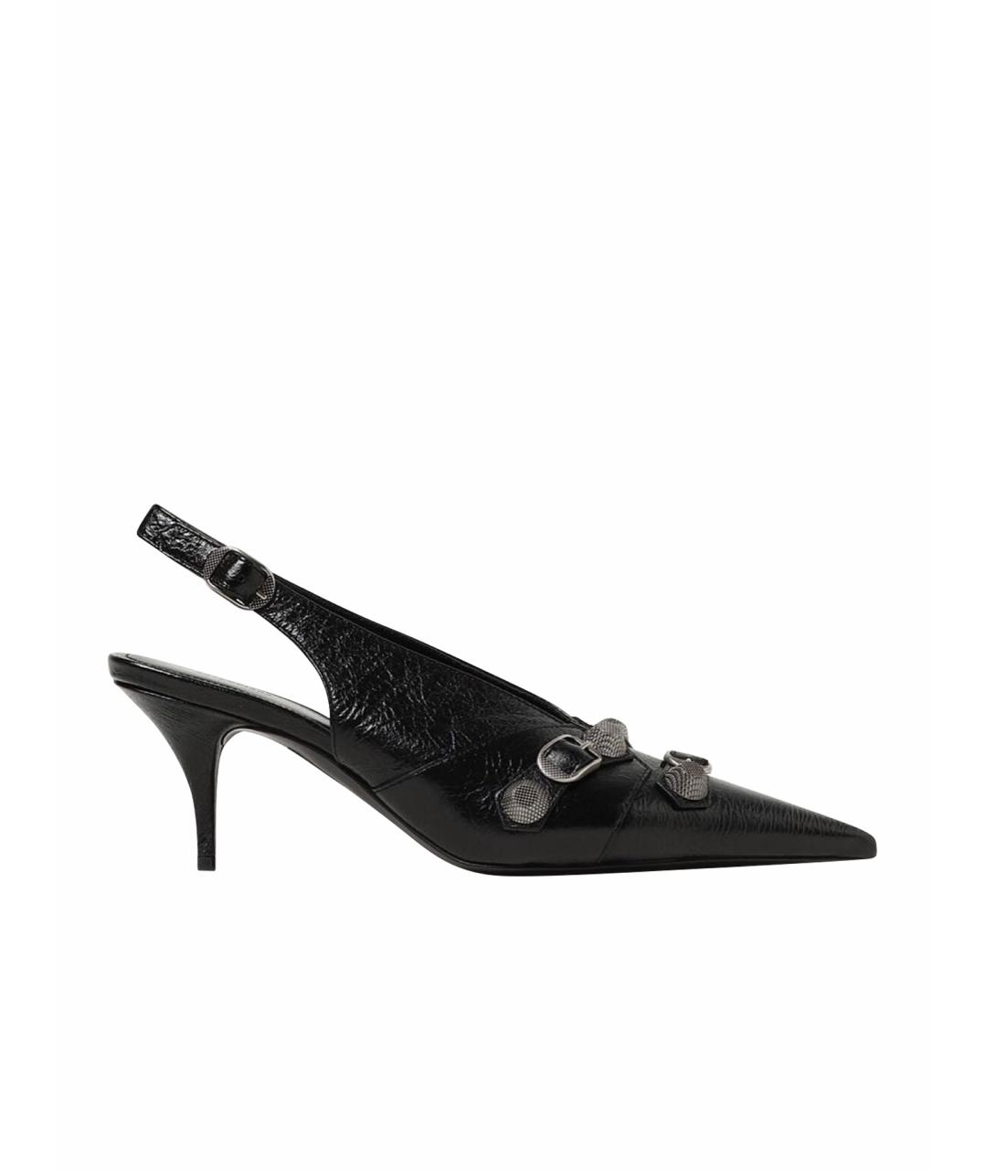 BALENCIAGA Черные кожаные туфли, фото 1