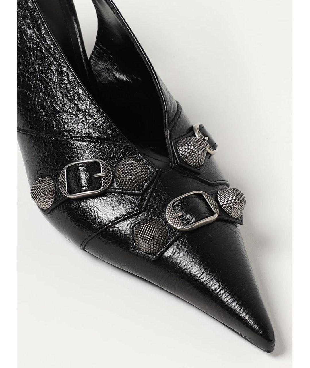 BALENCIAGA Черные кожаные туфли, фото 5