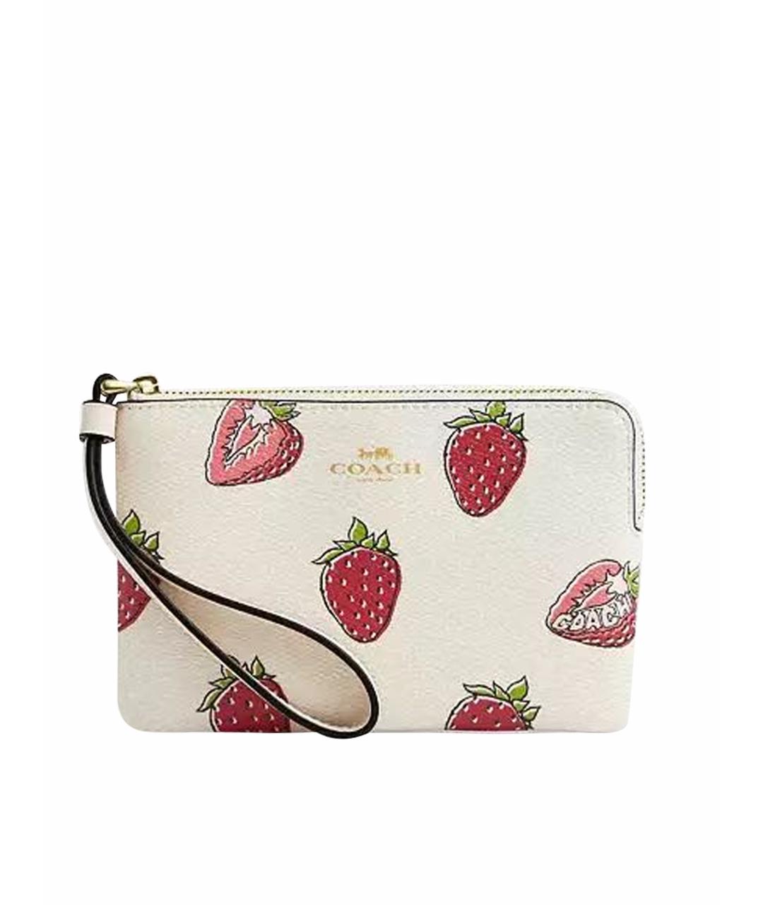 COACH Белый кожаный кошелек, фото 1