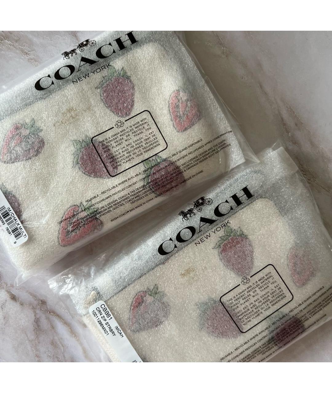 COACH Белый кожаный кошелек, фото 8