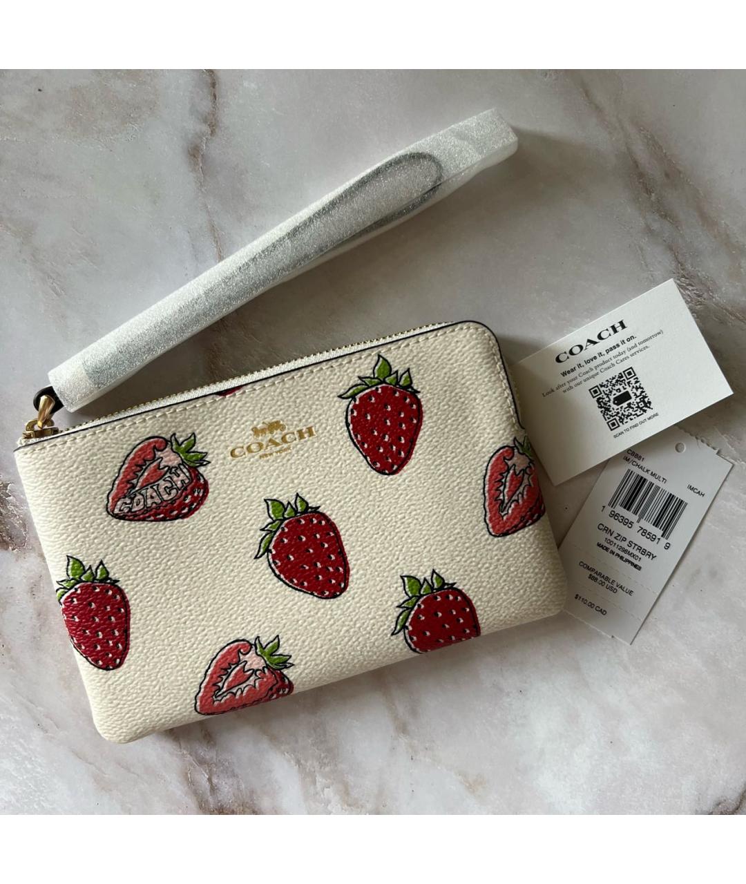 COACH Белый кожаный кошелек, фото 2