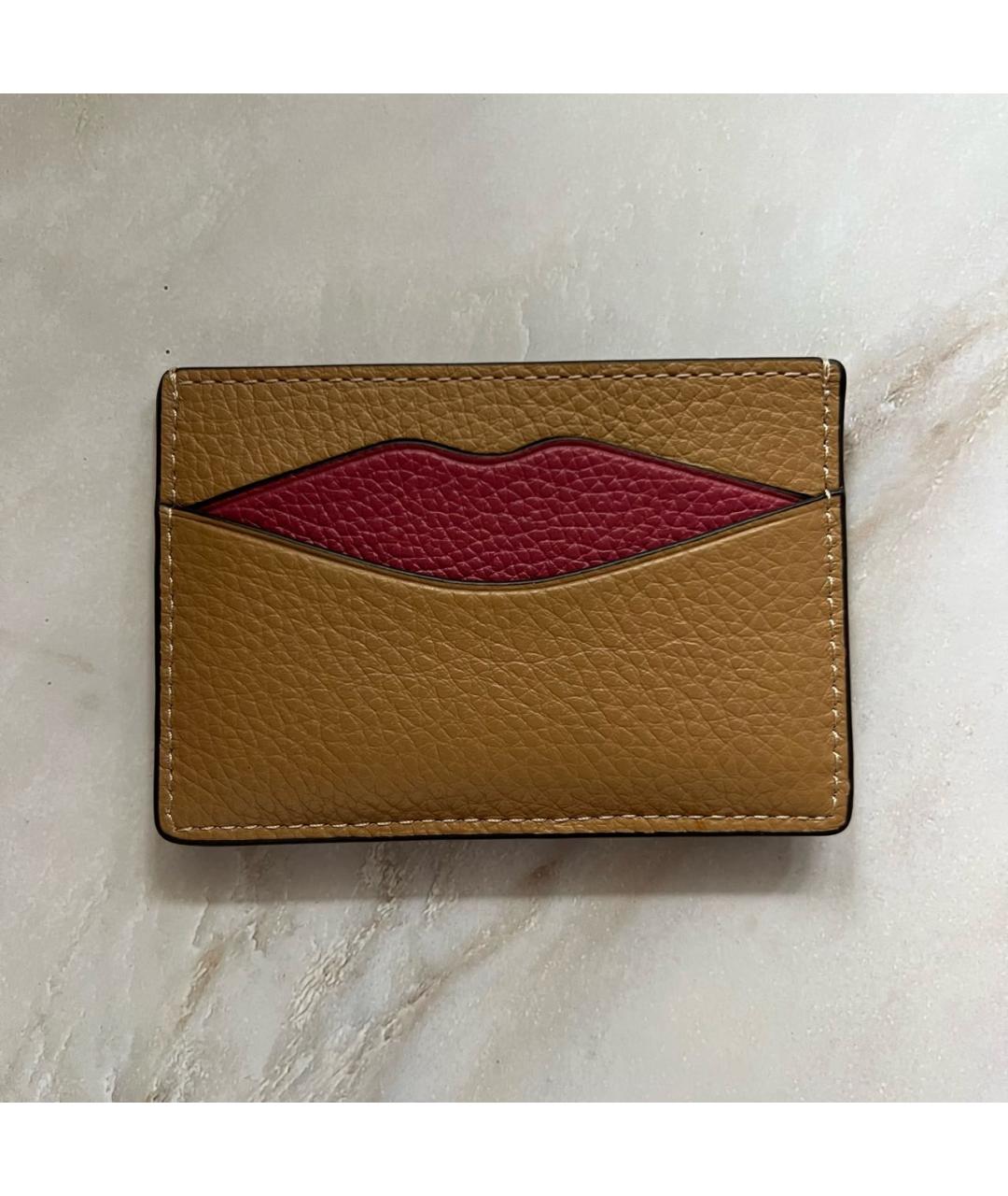 COACH Коричневый кожаный кардхолдер, фото 4