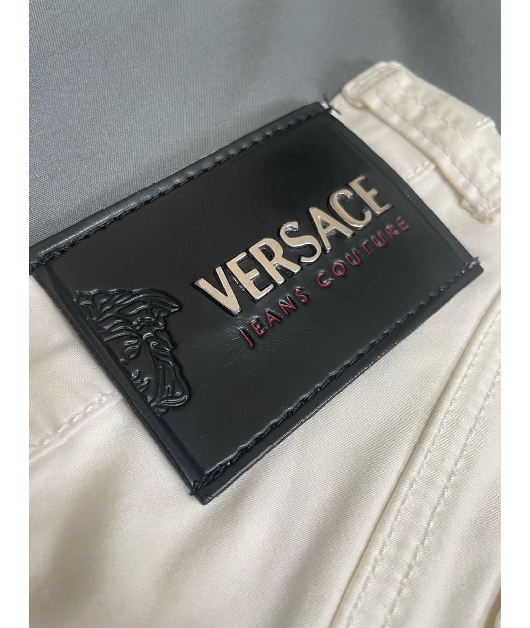 VERSACE JEANS COUTURE Белые хлопковые прямые джинсы, фото 7