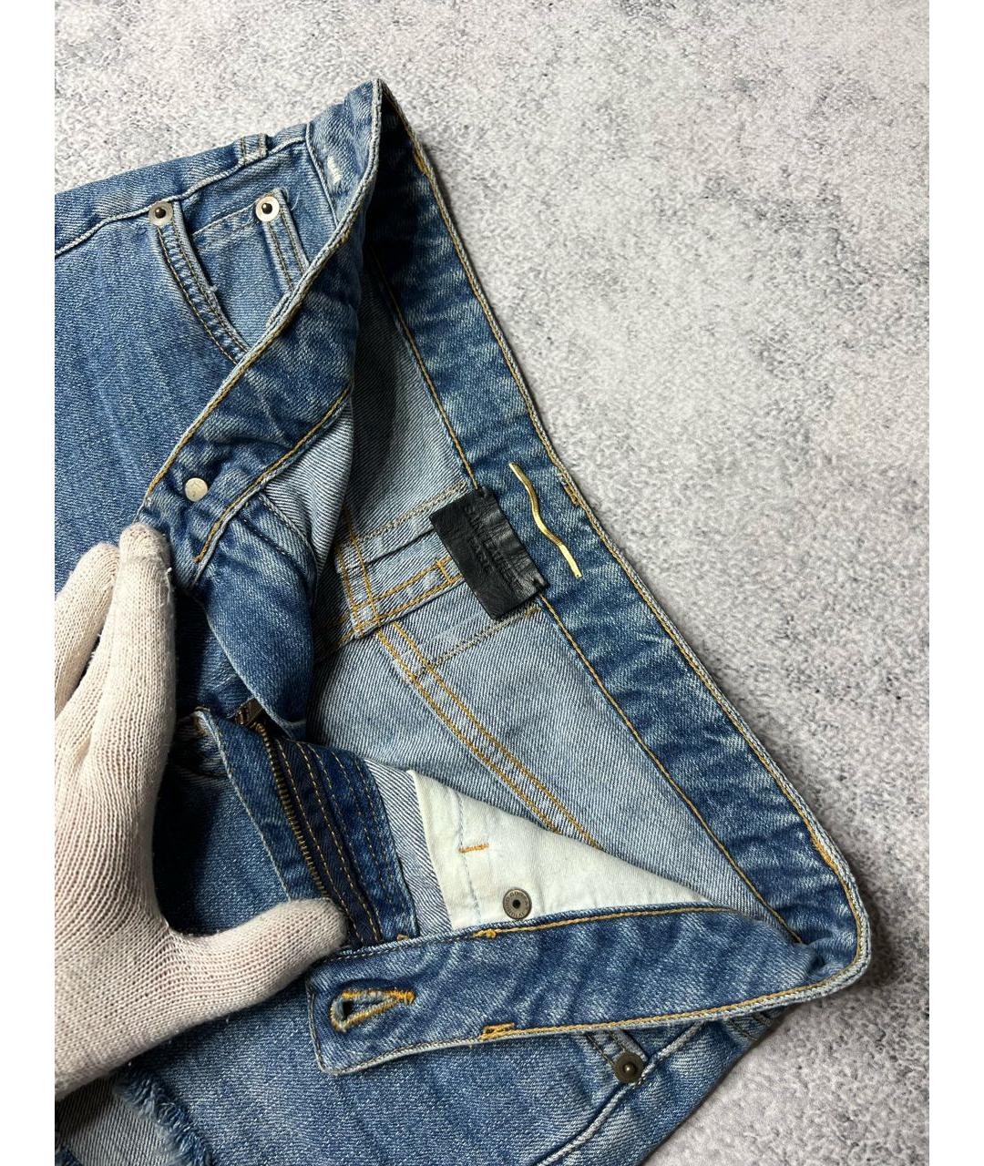 SAINT LAURENT Синие хлопковые шорты, фото 3