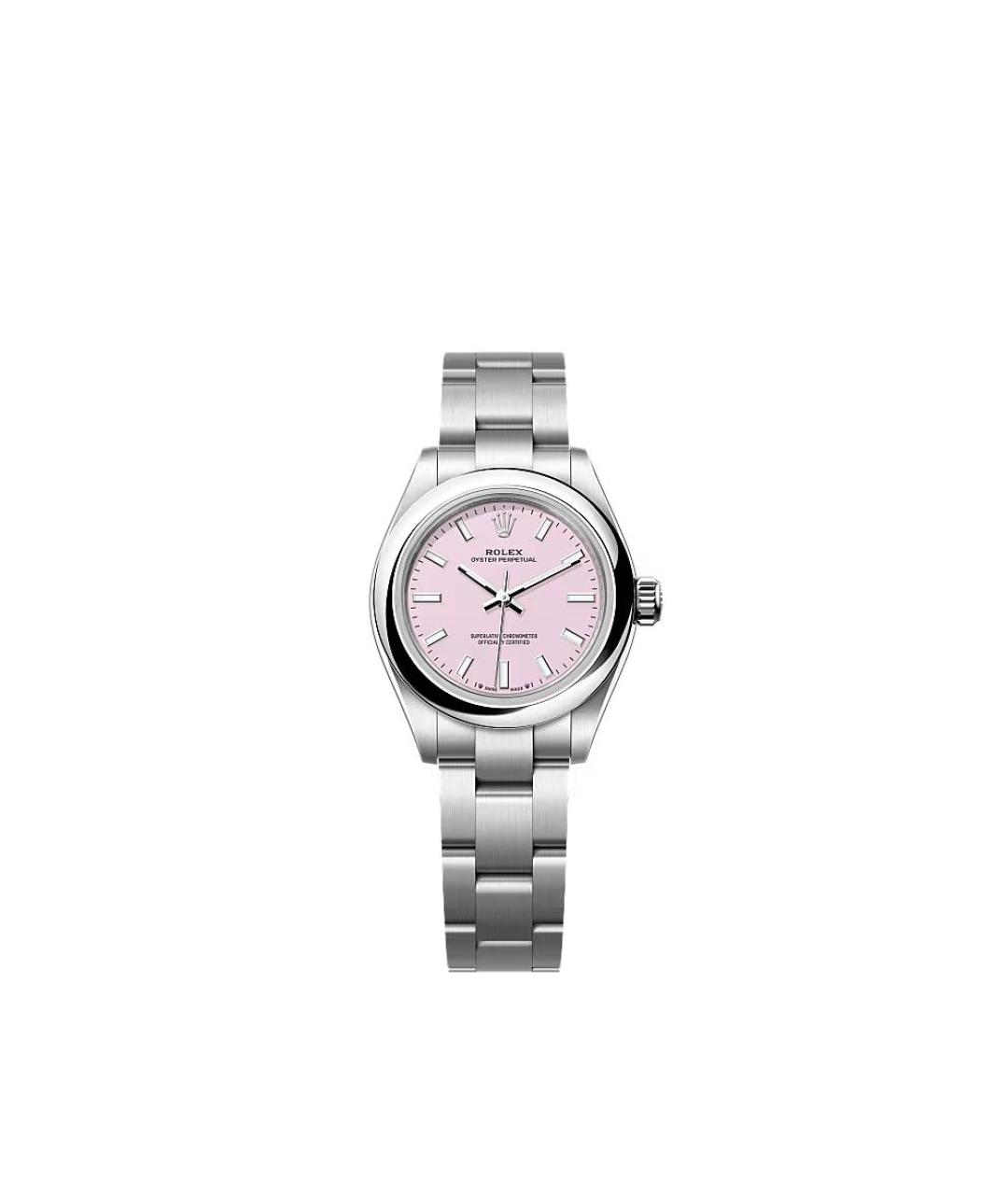 ROLEX Розовые металлические часы, фото 1