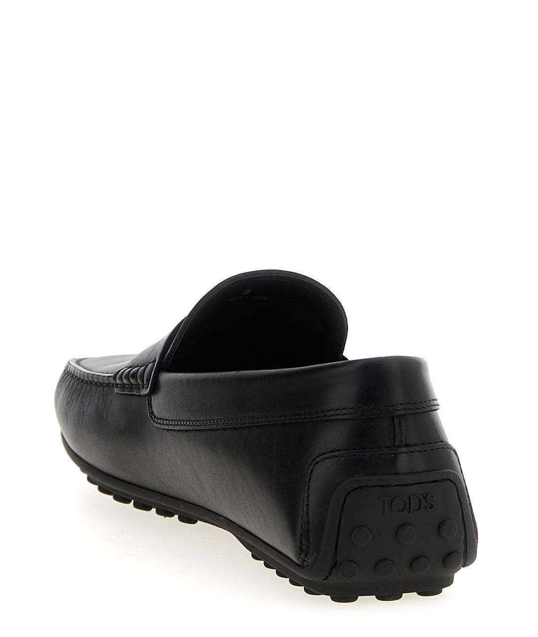 TOD'S Черные кожаные мокасины, фото 3