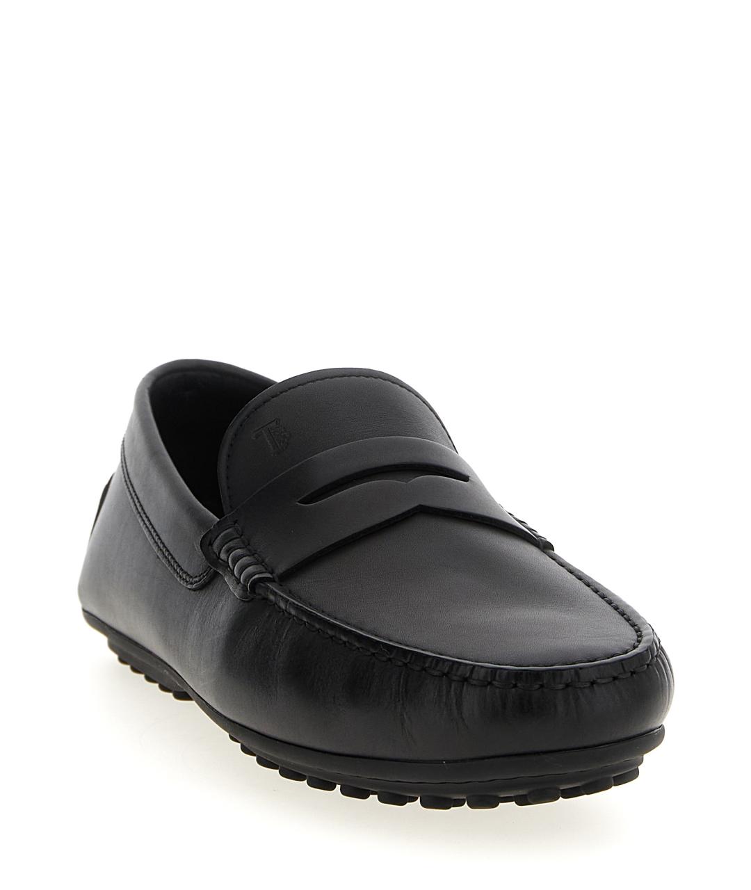 TOD'S Черные кожаные мокасины, фото 2