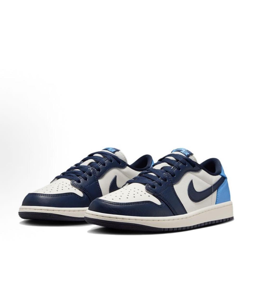 JORDAN Синие кожаные кроссовки, фото 3