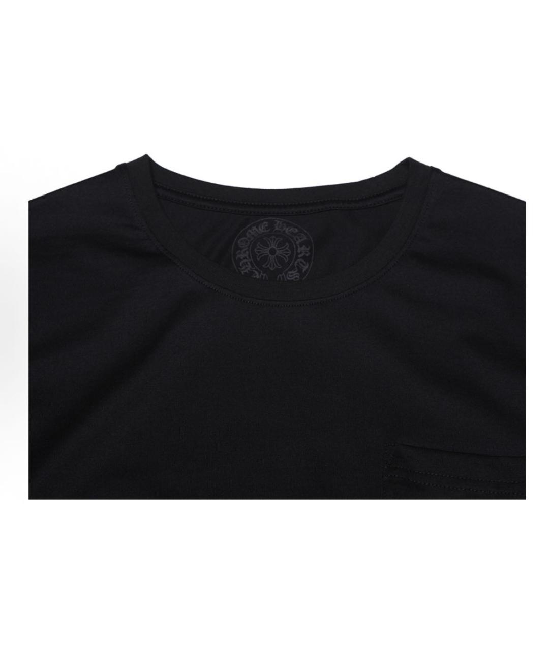 CHROME HEARTS Черная хлопковая футболка, фото 3