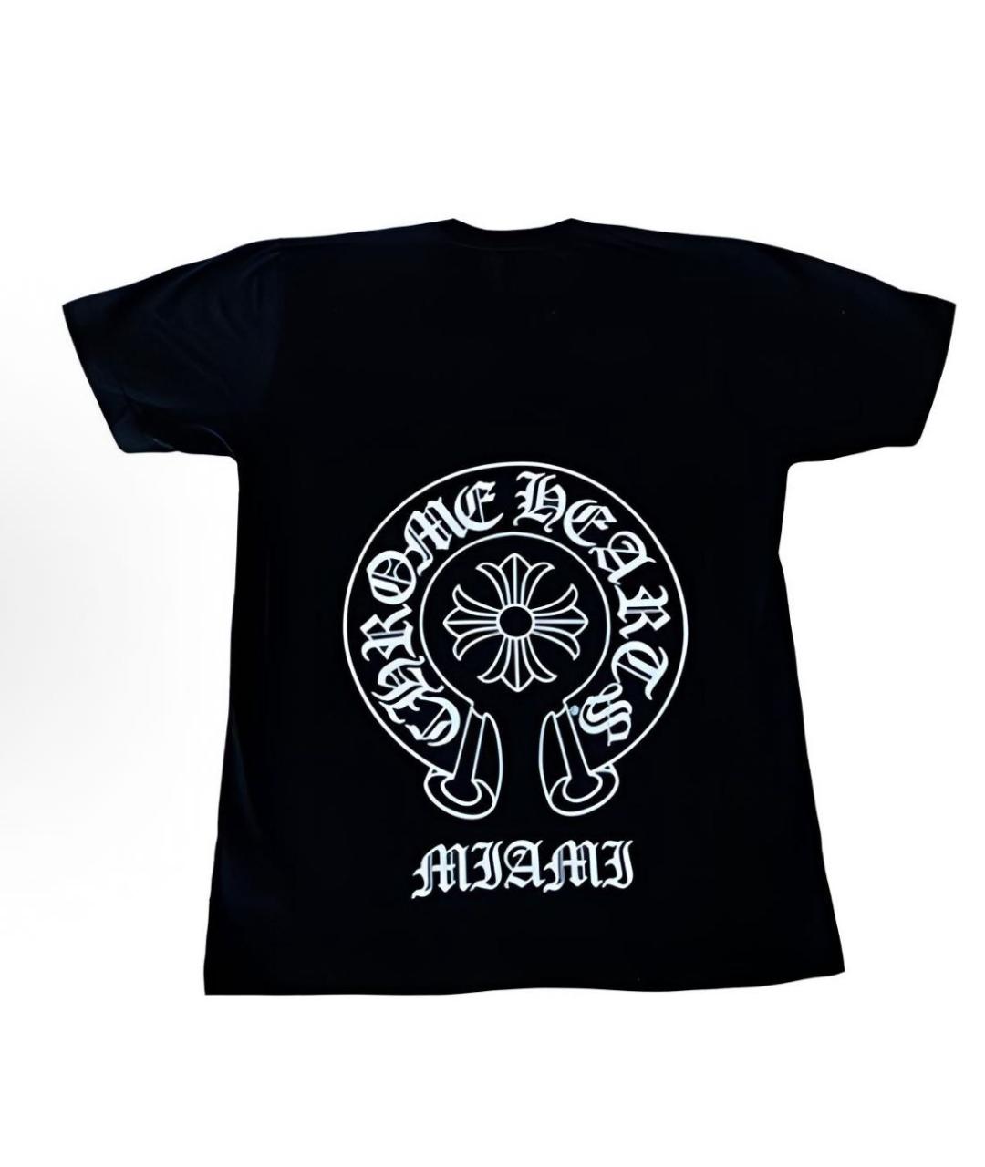 CHROME HEARTS Черная хлопковая футболка, фото 2
