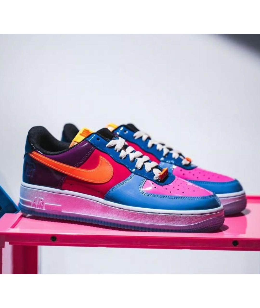 NIKE Розовые низкие кроссовки / кеды из лакированной кожи, фото 9