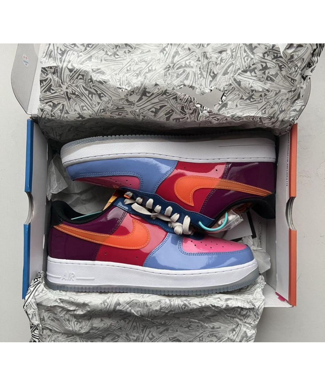 NIKE Розовые низкие кроссовки / кеды из лакированной кожи, фото 2