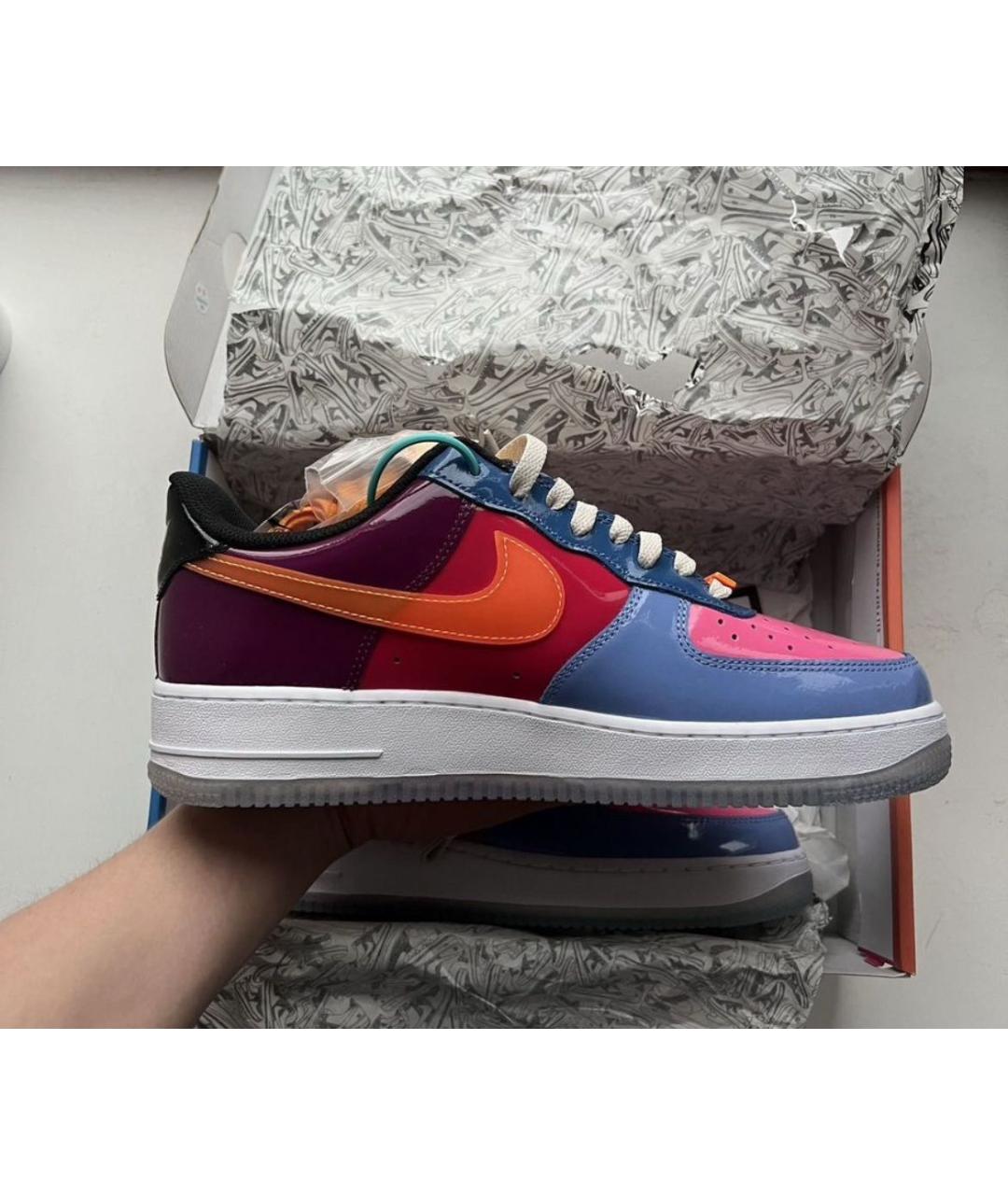 NIKE Розовые низкие кроссовки / кеды из лакированной кожи, фото 6