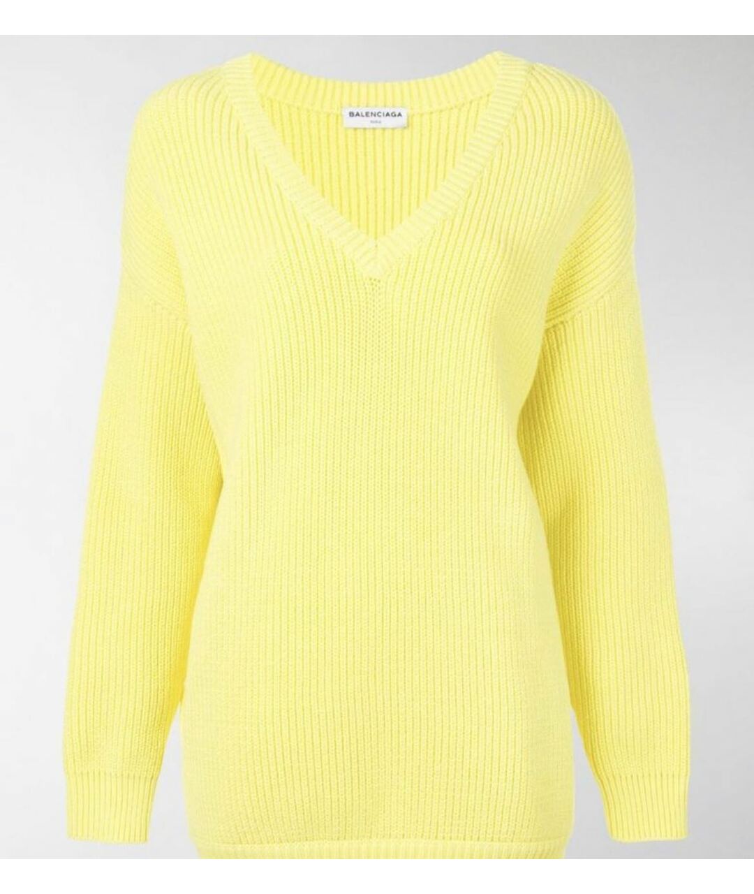 BALENCIAGA Желтый хлопковый джемпер / свитер, фото 5