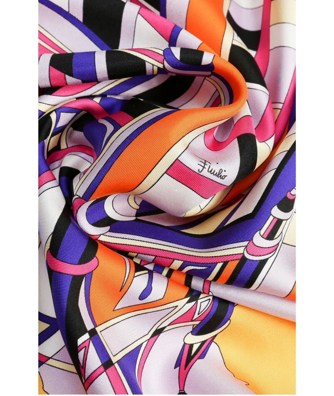 EMILIO PUCCI Фиолетовый шелковый шарф, фото 2