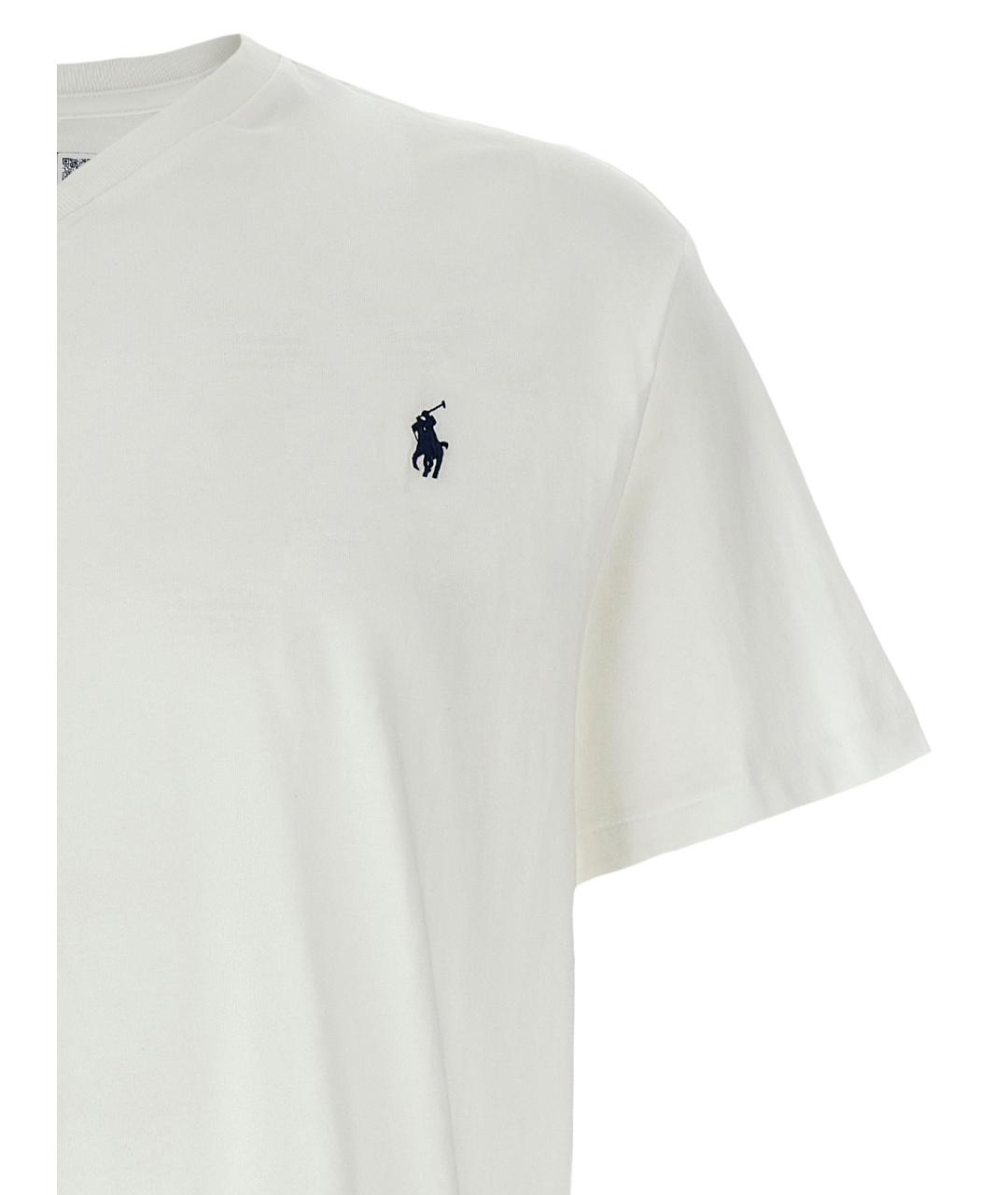 POLO RALPH LAUREN Белая хлопковая футболка, фото 3