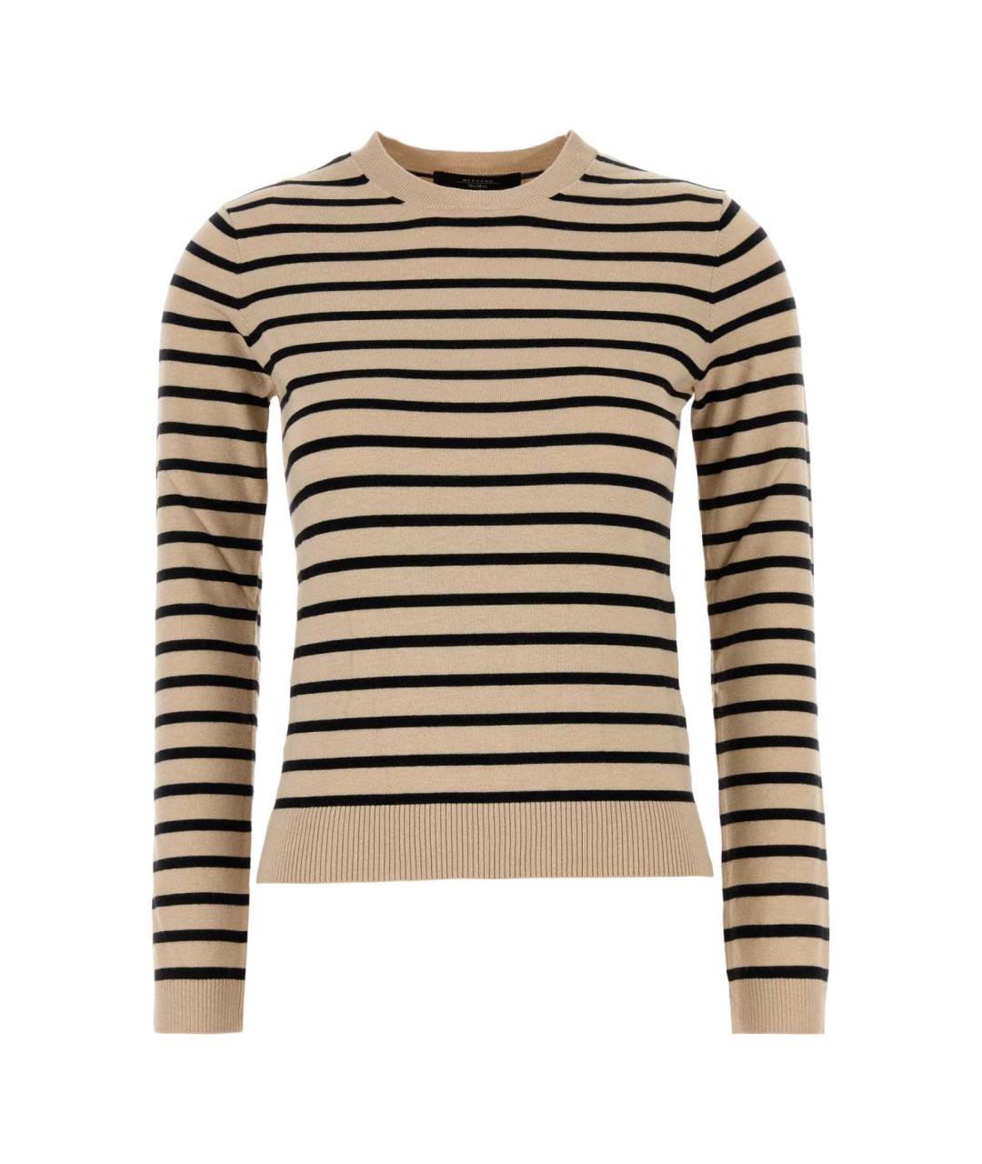 WEEKEND MAX MARA Бежевый шерстяной джемпер / свитер, фото 1