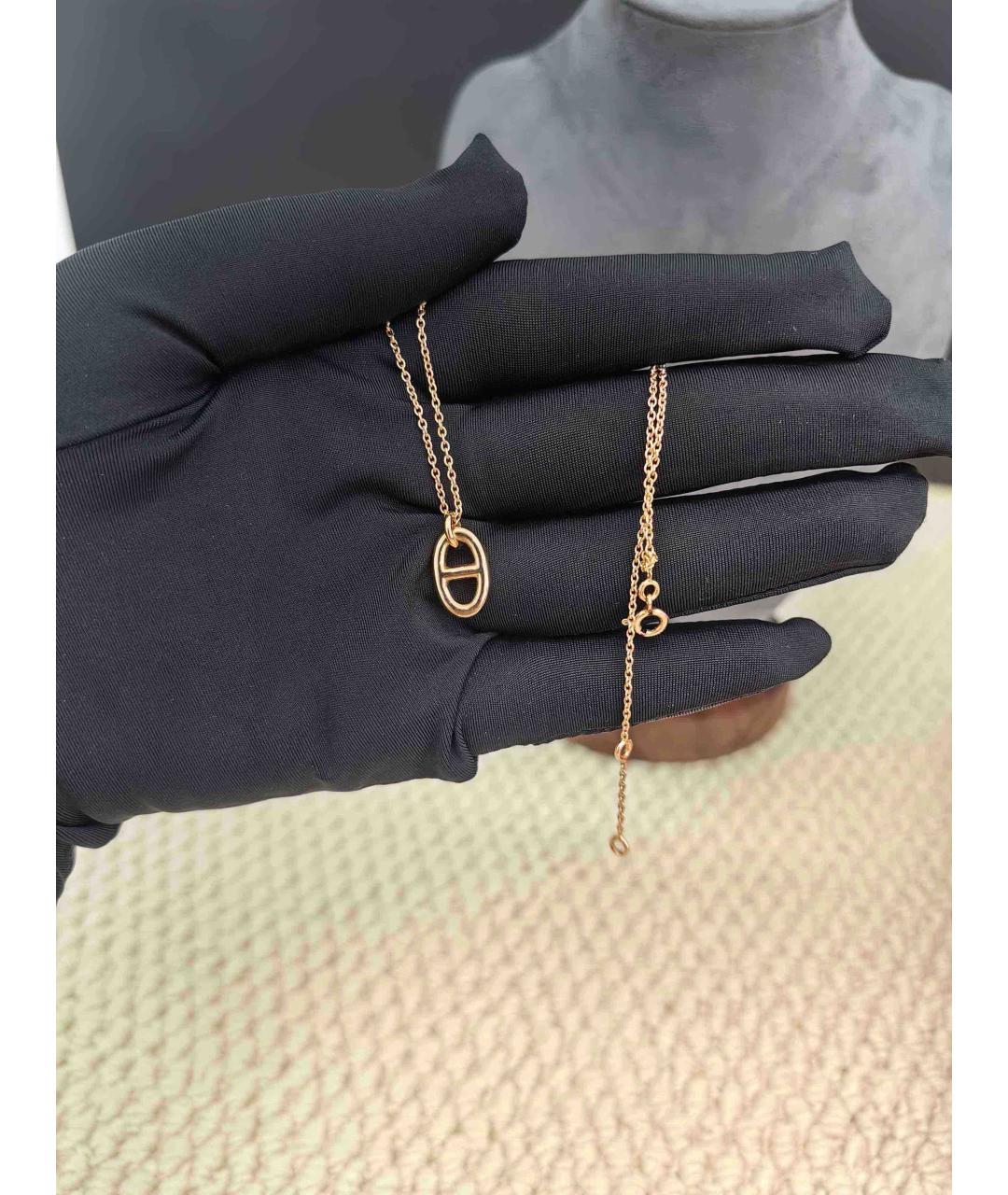 HERMES Золотое колье из розового золота, фото 3