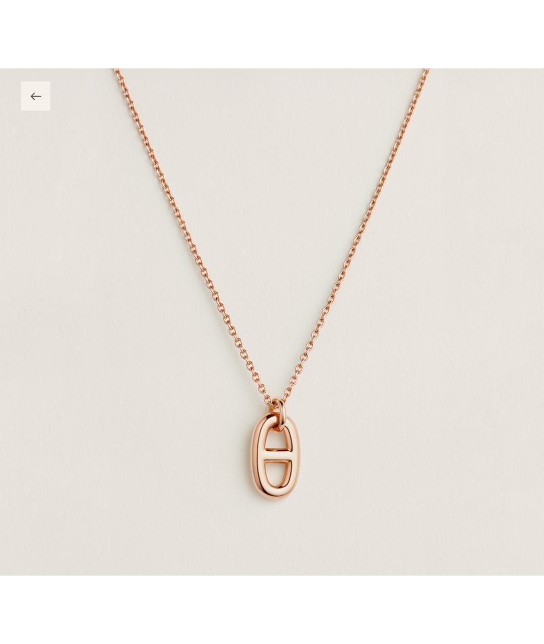 HERMES Золотое колье из розового золота, фото 2