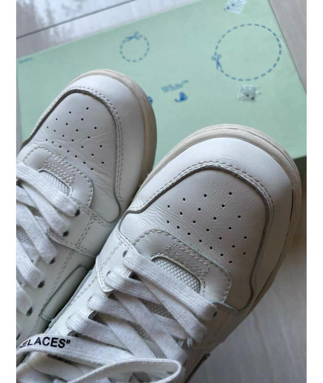 OFF-WHITE Белые кеды, фото 6