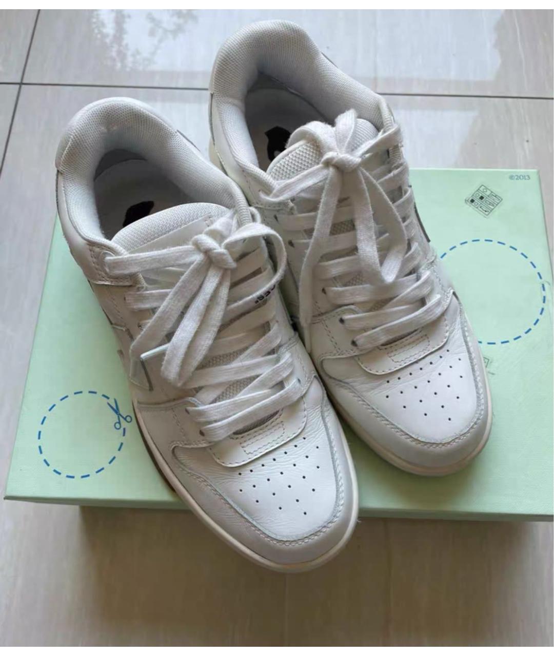 OFF-WHITE Белые кеды, фото 3