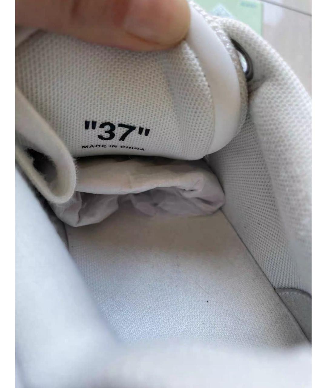 OFF-WHITE Белые кеды, фото 8