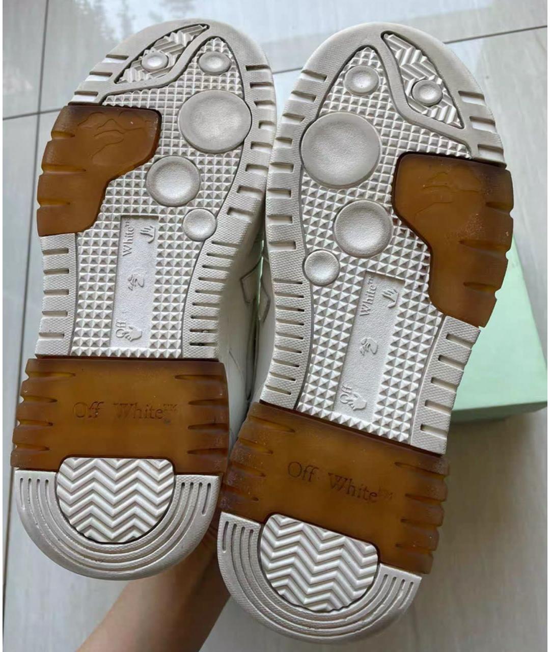 OFF-WHITE Белые кеды, фото 5