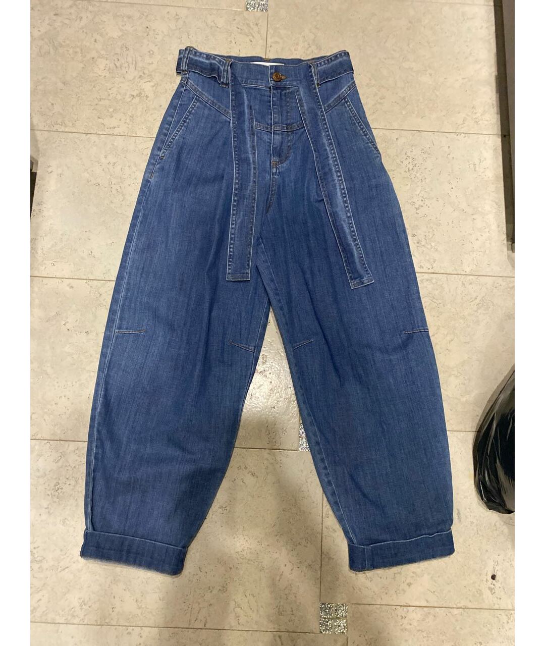 SEE BY CHLOE Синие хлопковые прямые джинсы, фото 6