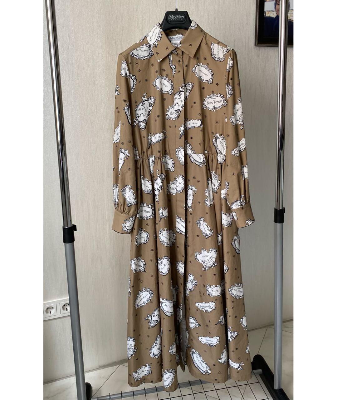 MAX MARA Горчичное хлопковое платье, фото 6