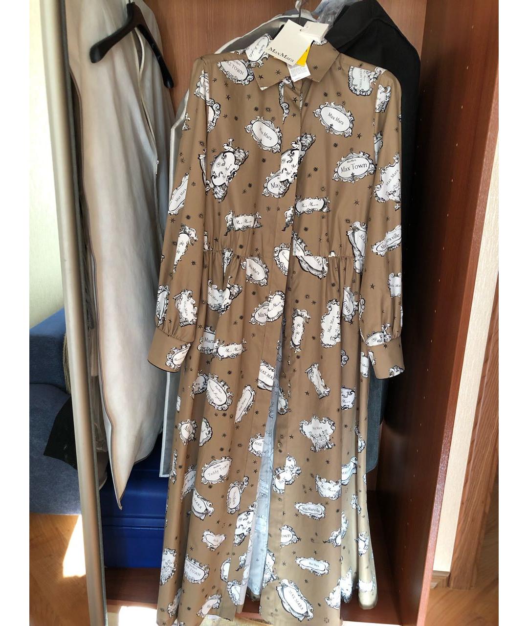 MAX MARA Горчичное хлопковое платье, фото 4
