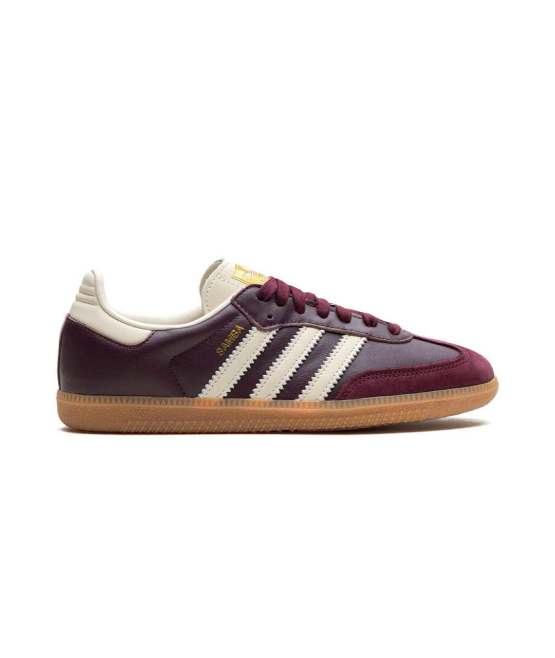 ADIDAS Бордовые кожаные кеды, фото 6