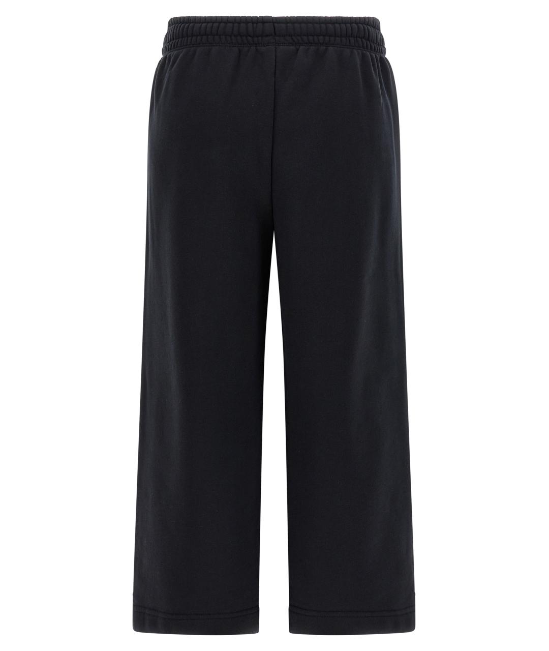 MAISON KITSUNE Черные хлопковые прямые брюки, фото 2