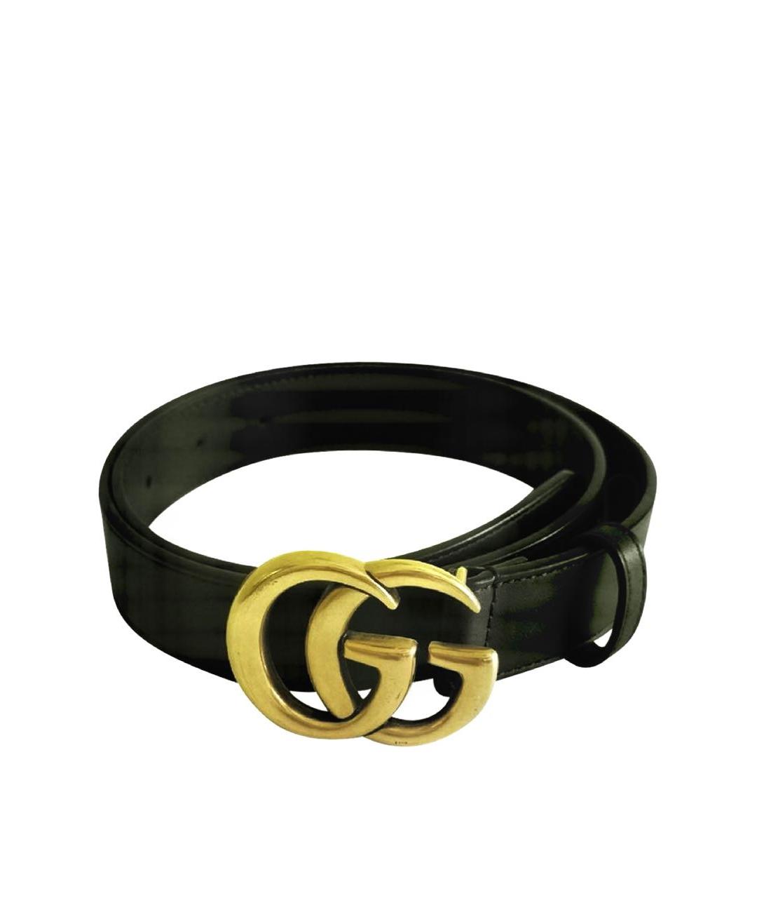 GUCCI Черный кожаный ремень, фото 3